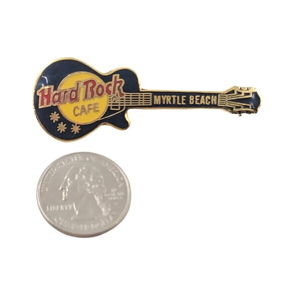 Hard Rock Cafe Myrtle Beach Gibson Black Guitar Pin - Picture 2 of 6
